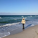 Marianne på stranden